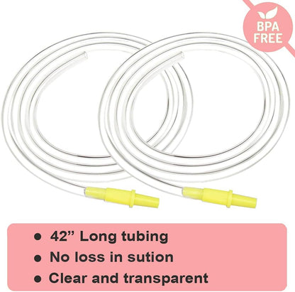 Pump in Style Tubing X4, Spare and Replacement Tubing Compatible with Medela Pump in Style Advanced Breast Pump - BPA Free (4 Pc)