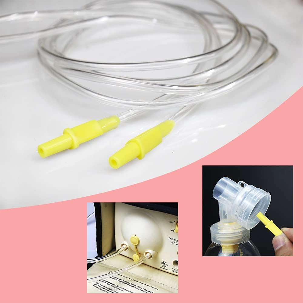Pump in Style Tubing X4, Spare and Replacement Tubing Compatible with Medela Pump in Style Advanced Breast Pump - BPA Free (4 Pc)